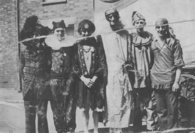 Carnival group of six men