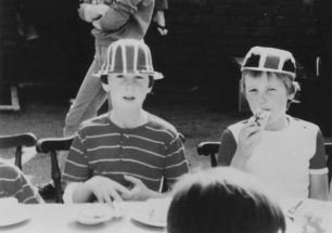 Two children at the party in Wood Street to celebrate the Royal wedding of July 1981