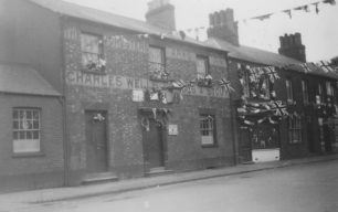 The Foresters Arms, decorated with bunting