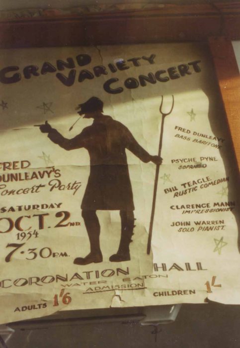 Poster for Grand Variety Concert 1954