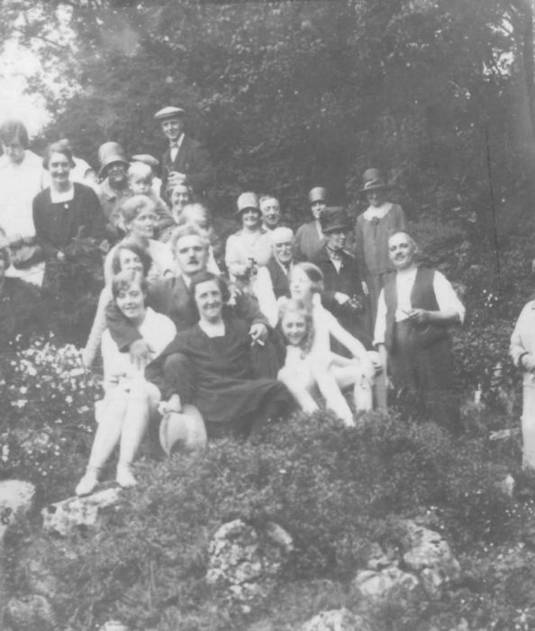 Albert Brown pictured with family and friends in August 1930.
