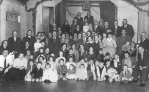 Gravelfield residents enjoying Coronation Party 1953.