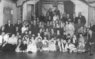 Gravelfield residents enjoying Coronation Party 1953.