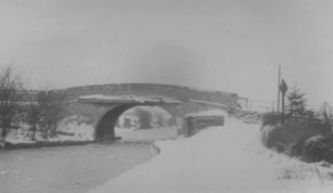 Canal Bridge in 1963 Winter snow.