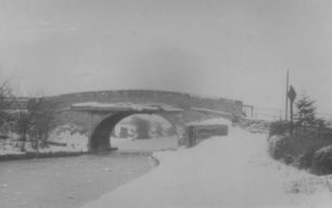Canal Bridge in 1963 Winter snow.