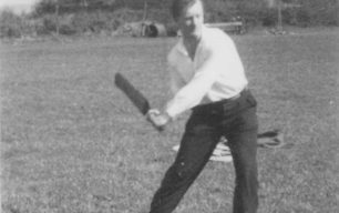New Bradwell Cricket Club player Alan Bardell, early 1950s
