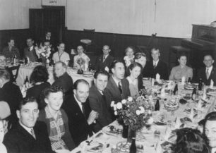 Annual dinner of the Cricket Club at the Bowyer Hall, Newport Road. 1950s