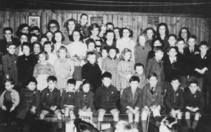 Old Bradwell children, possibly at a concert in aid of the Merry Comrades Association.