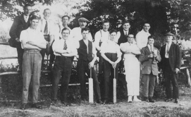 Mid-1920s Old Bradwell Cricket Team.