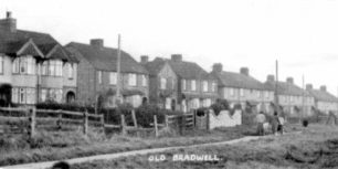 Houses in Bradwell Road, Old Bradwell, c1939.