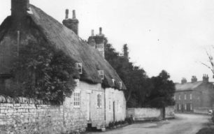 Thatched cottages at the approach to Old Bradwell.