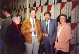 Peter Murray, Liz and John Buchanan, Roger Fooks at Daphne's retirement party