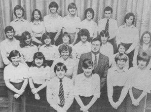 Leon School Choir winning the honours certificate at the Buckingham Festival, 1981