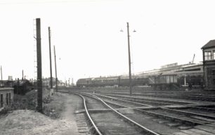 View of the railway lines from the carriage sheds