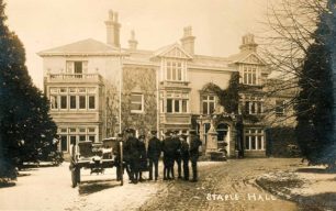 Staple Hall, showing soldiers with carriage