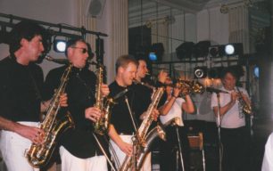 Grosvenor House Hotel - The brass section performing