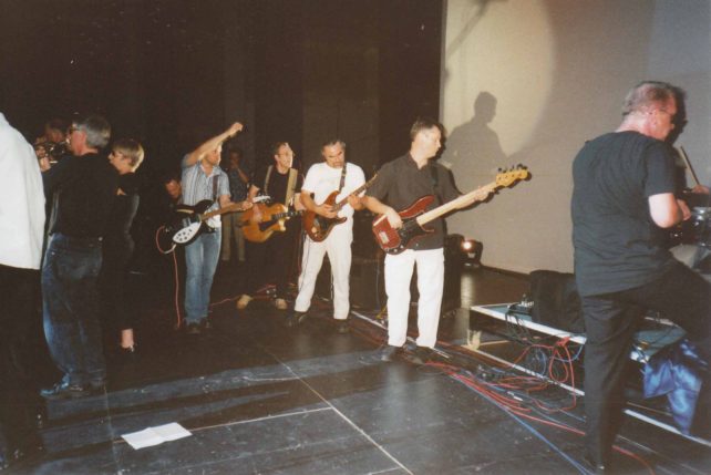 MK Theatre gig - Ten band members rehearse onstage