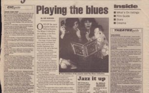 Playing The Blues [newspaper cutting]