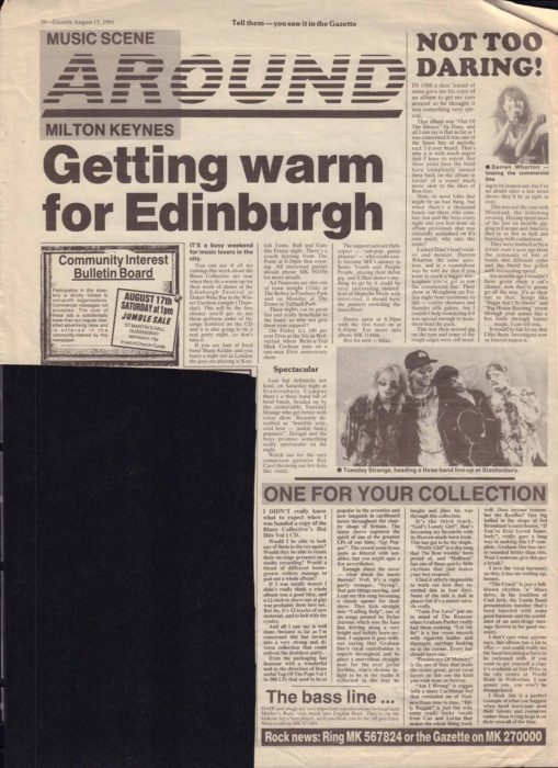Getting warm for Edinburgh [newspaper cutting]