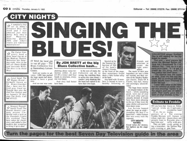 Singing The Blues! [newspaper cutting]