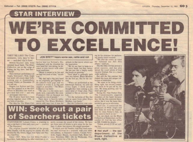 We're committed to excellence! [newspaper cutting]