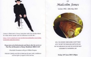 Celebration of the life of Malcolm Jones 