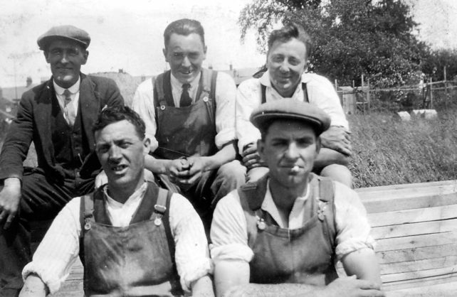 Workmen including Thomas Shean, Stony Stratford 1932