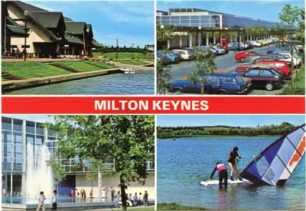 Milton Keynes [Wayfarers, Shopping Centre, Queen Square and Willen Lake]