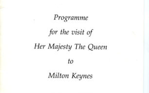 Programme for the visit of Her Majesty The Queen to Milton Keynes, March 1992