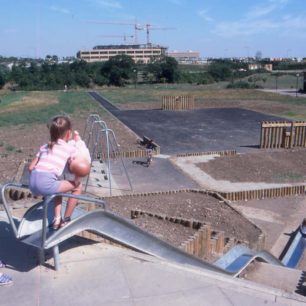 Children at new Oldbrook play area
