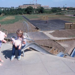 Children at new Oldbrook play area