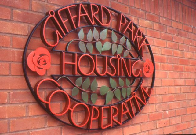 Sign for Giffard Park Housing Cooperative