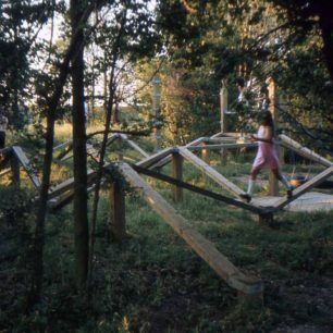 children's play area in wooded area at Simpson