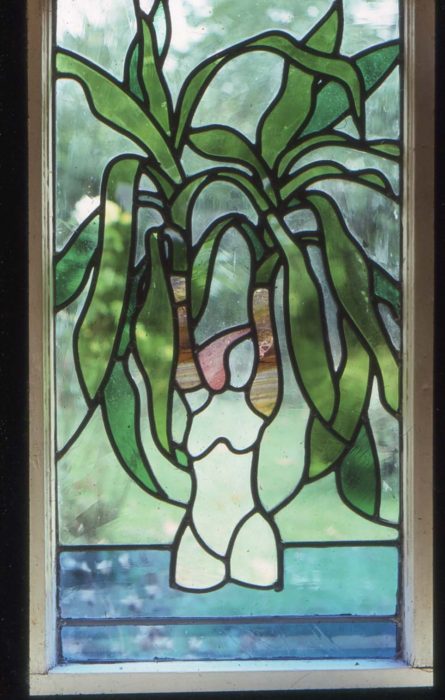 Stained glass female form