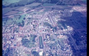 Aerial view of Stony Stratford Centre