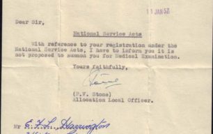 E. Harrington's National Service Medical letter, 1957