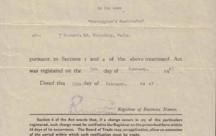 1947 Business Registration