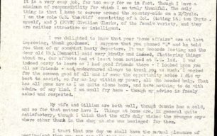 Personal letter from S/Sgt Ray Linley, 1944