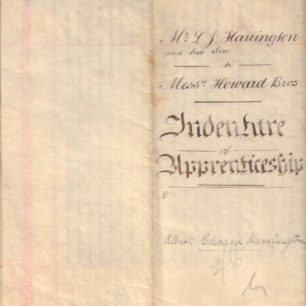 Indenture of  Apprenticeship, 1920