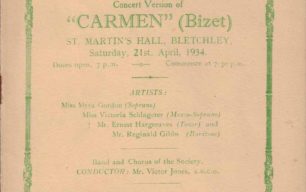 1934 Programme for Carmen