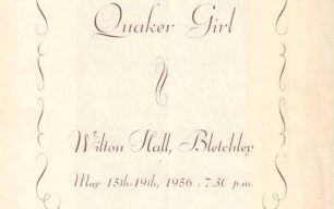 1956 Programme for The Quaker Girl