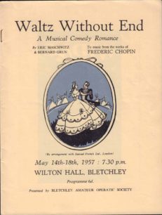1957 Programme for Waltz Without End