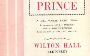 1960 Programme for The Student Prince