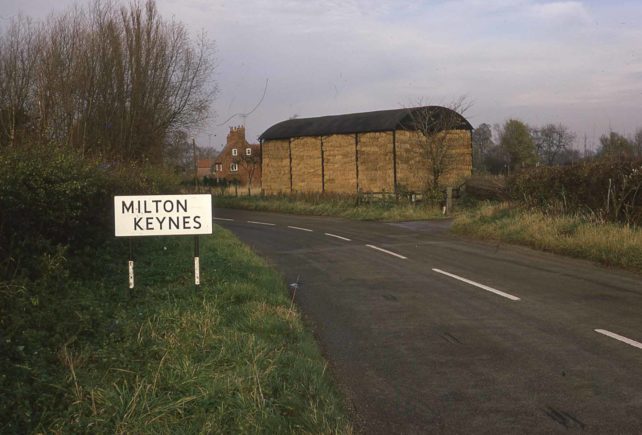 MILTON KEYNES village road sign
