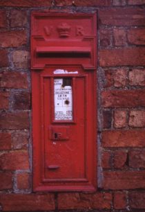 Red Victorian post box