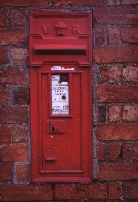 Red Victorian post box
