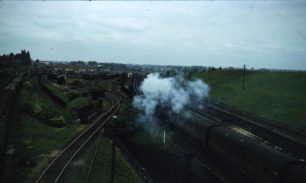Main line railway looking north