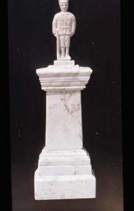 A model of the original design of the war memorial