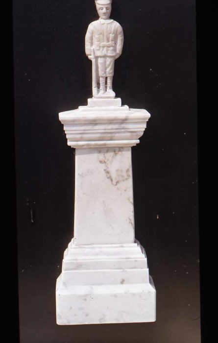 A model of the original design of the war memorial
