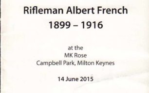 Remembrance for Rifleman Albert French